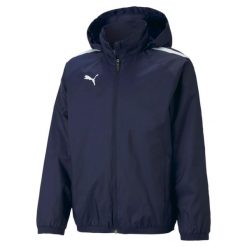 Kurtka dziecięca Puma Team Liga All Weather. Czarne kurtki i płaszcze dla chłopców Puma, bez wzorów, z materiału, bez kaptura. Za 198.20 zł.