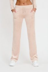 JUICY COUTURE Beżowe spodnie Del Ray Pocket. Brązowe spodnie dresowe damskie Juicy Couture, s, bez wzorów, z dresówki. W wyprzedaży za 229.99 zł.