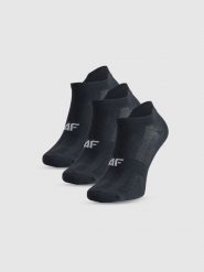 4F Skarpetki treningowe przed kostkę (3-pack) damskie - czarne 35-38. Czarne skarpety damskie 4f, bez wzorów. Za 49.99 zł.