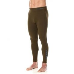 Getry turystyczne męskie Brubeck Thermo LE11840. Zielone legginsy sportowe męskie Brubeck, m, bez wzorów, z dzianiny. Za 99.99 zł.