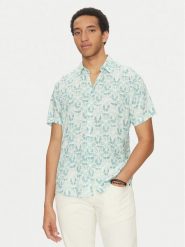 Guess Koszula M5GH58 WD4Z2 Niebieski Regular Fit. Niebieskie koszule męskie Guess, m, z aplikacjami, z wiskozy, bez kołnierzyka, bez ramiączek. Za 199.99 zł.