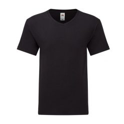 Męska Koszulka Z Dekoltem V Iconic 150. Czarne koszulki sportowe męskie Fruit of the Loom, m, bez wzorów, bez kołnierzyka, bez ramiączek, trekkingowe. Za 38.99 zł.