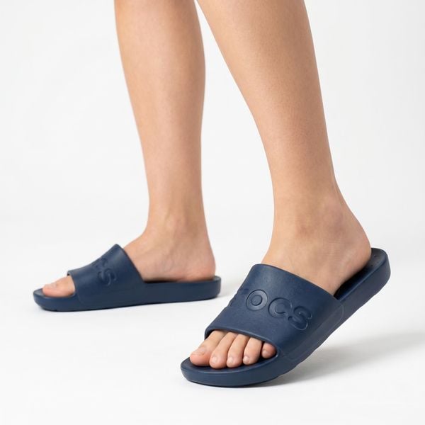 Klapki męskie sportowe Crocs CROCS SLIDE. Niebieskie klapki męskie Crocs, z materiału, sportowe. Za 119.00 zł.