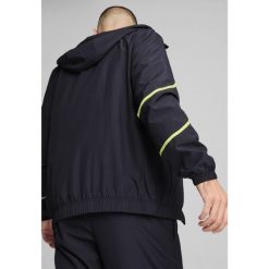 Męska kurtka przedmeczowa z tkaniny Manchester City PUMA. Niebieskie kurtki męskie Puma, m, bez wzorów, z tkaniny, do piłki nożnej. W wyprzedaży za 275.30 zł.