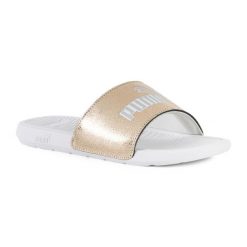 Klapki PUMA Cool Cat 2.0 Metallic Shine. Szare klapki damskie Puma, bez wzorów, z materiału. Za 94.99 zł.
