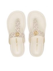 MICHAEL Michael Kors Japonki Koya Flip Flap 40R6KOFA2B Écru. Białe klapki damskie MICHAEL Michael Kors, bez wzorów, ze skóry, bez obcasa. Za 479.99 zł.