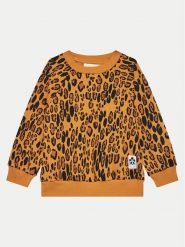 Mini Rodini Bluza Basic Leopard 1000014413 Brązowy Regular Fit. Brązowe bluzy dla dziewczynek Mini Rodini, bez wzorów, z bawełny, bez ramiączek, bez kaptura. Za 169.99 zł.