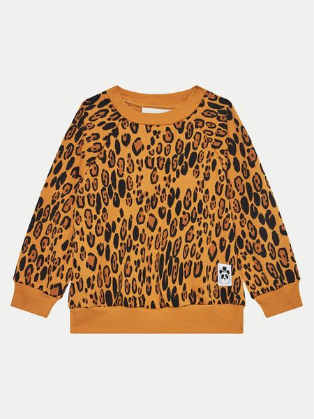 Mini Rodini Bluza Basic Leopard 1000014413 Brązowy Regular Fit. Brązowe bluzy dla dziewczynek Mini Rodini, bez wzorów, z bawełny, bez ramiączek, bez kaptura. Za 129.99 zł.