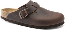 Birkenstock Boston LEOI 860131 Brązowe 41. Brązowe klapki męskie Birkenstock. Za 546.30 zł.