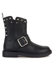 Geox Botki J Eclair Girl J369QK 000BU C9999 M Czarny. Czarne botki dziewczęce Geox, z materiału, bez zapięcia. Za 279.99 zł.