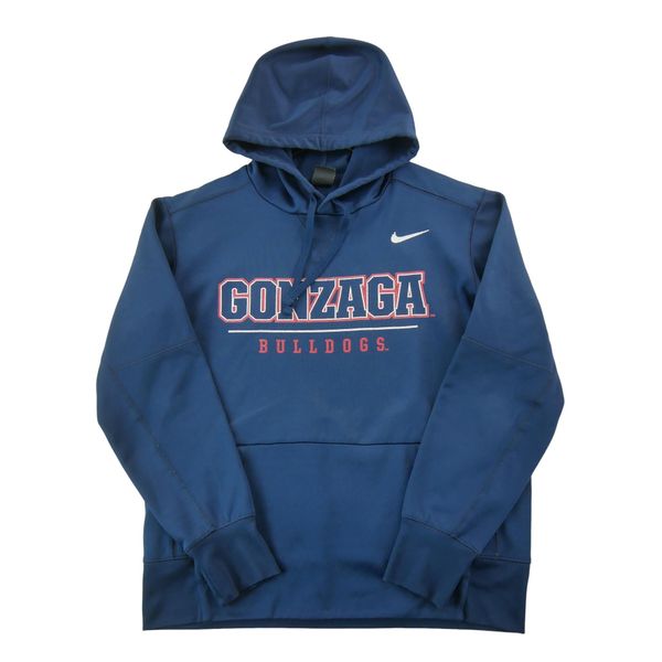 Second life - Bluza z kapturem męska NCAA granatowa - Stan dobry. Niebieskie bluzy męskie Nike, m, bez wzorów, z materiału, z kapturem, na fitness i siłownię. Za 124.96 zł.