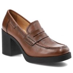 Brązowe Półbuty Nessi Gustowne Buty Na Obcasie. Brązowe półbuty damskie Nessi, na wiosnę, bez wzorów, ze skóry, eleganckie, bez obcasa, na obcasie, bez zapięcia. Za 359.00 zł.
