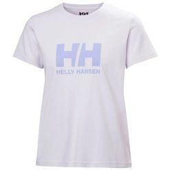 Koszulka damska Helly Hansen Logo 3.0. Fioletowe koszulki sportowe damskie Helly Hansen, bez wzorów, bez kołnierzyka, bez ramiączek. Za 233.50 zł.