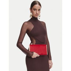 Torebka Elisabetta Franchi. Czerwone kopertówki damskie Elisabetta Franchi, bez wzorów, bez dodatków. Za 1,459.00 zł.