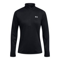 Damski top treningowy z zamkiem błyskawicznym 1/2 Under Armour Solid. Białe bluzy sportowe damskie Under Armour, bez wzorów, bez kaptura, do biegania. Za 240.50 zł.