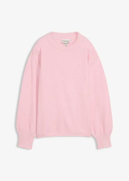 Sweter z bawełną. Czerwone swetry damskie bonprix, bez wzorów, z bawełny, bez kołnierzyka, bez ramiączek, bez kaptura. Za 107.99 zł.