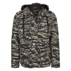 Urban classic tiger cotton parka. Czarne kurtki męskie Urban Classics, na zimę, m, bez wzorów, bez kaptura. Za 337.50 zł.