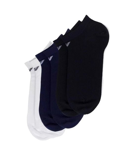 Skarpety stopki Emporio Armani Calza 3-Pack. Białe skarpety męskie EMPORIO ARMANI CONNECTED, bez wzorów, z bawełny. Za 79.00 zł.