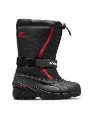 Sorel Śniegowce Flurry™ 2114081015 Czarny. Czarne buty zimowe chłopięce Sorel, bez wzorów, z materiału, bez zapięcia. Za 249.99 zł.