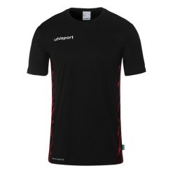 Koszulka Uhlsport Progressive 28 Poly. Czarne koszulki sportowe męskie Uhlsport, bez wzorów, bez kołnierzyka, bez ramiączek, do piłki nożnej. Za 119.00 zł.