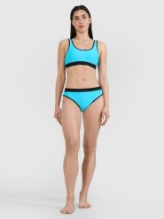 4F Dół od bikini damski - niebieski XL. Niebieskie bikini damskie 4f, na lato, xl, bez wzorów. W wyprzedaży za 59.99 zł.