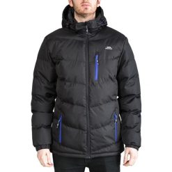 Kurtka z kapturem Trespass Blustery. Czarne kurtki męskie Trespass, m, bez wzorów, z puchu, sportowe, z kapturem. Za 311.99 zł.