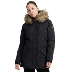 Długa kurtka puchowa z kapturem damska Benlee Kimmeridge. Czarne kurtki damskie BENLEE, na zimę, bez wzorów, z puchu, z kapturem. Za 513.00 zł.