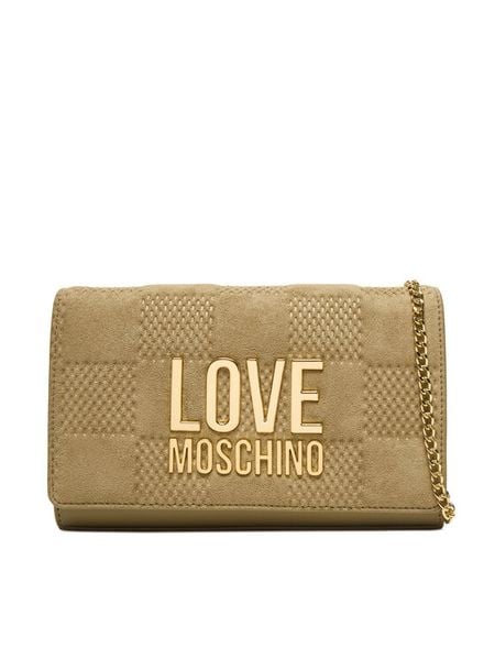 LOVE MOSCHINO Torebka JC4127PP0NKB110A Beżowy. Brązowe torebki do ręki damskie Love Moschino, bez wzorów, ze skóry, wizytowe, bez dodatków. Za 599.99 zł.