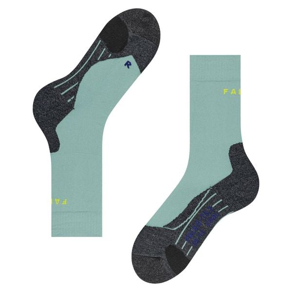 Damskie skarpety kompresyjne Falke TK2 Explore Cool. Zielone skarpety damskie Falke, bez wzorów, z elastanu. Za 167.00 zł.
