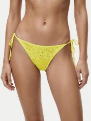 Guess Dół od bikini E6GO21 MC040 Żółty. Żółte bikini damskie Guess, xl, z aplikacjami. Za 269.99 zł.