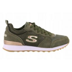 Buty na co dzień damskie SKECHERS RETROS OG 85 skóra. Zielone obuwie sportowe damskie Skechers, bez wzorów, ze skóry, trekkingowe, Skechers Sport. Za 243.00 zł.