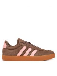 Adidas Sneakersy Vl Court 3.0 Shoes KK4547 Brązowy. Brązowe buty sportowe dziewczęce Adidas, bez wzorów, ze skóry, bez zapięcia. Za 219.99 zł.