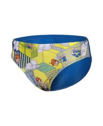 Kąpielówki chłopięce slipy kąpielowe Arena Boy's Fantasize Briefs. Niebieskie kąpielówki dla chłopców Arena, bez wzorów, z materiału, długie. Za 71.98 zł.