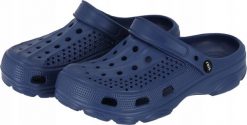 BCTRACE - Klapki TRACE tworzywo EVA wsuwane pasek dwufunkcyjny przekładanyy na piętę wyprofilowana podeszwa komfort użytkowania - granatowy 36. Niebieskie klapki męskie Reis, z tworzywa sztucznego. Za 27.34 zł.