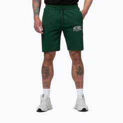Spodenki męskie Pitbull Badger. Zielone szorty męskie PITBULL, l, bez wzorów, z bawełny. Za 189.99 zł.