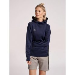 Damska bluza z kapturem Hummel Cima Xk. Niebieskie bluzy damskie Hummel, bez wzorów, z kapturem. Za 228.65 zł.