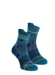 Skarpety merino Ortovox Alpine Light Quarter Socks. Niebieskie skarpety męskie ORTOVOX, bez wzorów, z elastanu. Za 94.99 zł.