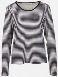 Damski Longsleeve Mustang Style Anna C Stripe Horizontal Stripe Navy 1015768 12661. Niebieskie t-shirty damskie Mustang, l, bez wzorów, bez kołnierzyka. Za 109.99 zł.