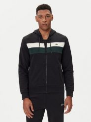 Lacoste Bluza SH5913 Czarny Regular Fit. Czarne bluzy męskie Lacoste, m, bez wzorów, z bawełny, bez kaptura. Za 629.99 zł.