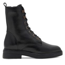 Trzewiki Sergio Bardi. Czarne botki damskie Sergio Bardi, bez obcasa, na płaskiej podeszwie, bez zapięcia. Za 295.00 zł.