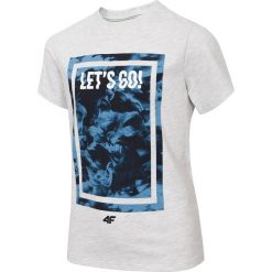 T-shirt chłopięcy (122-164) JTSM227 - chłodny jasny szary melanż. T-shirty dla chłopców marki 4F JUNIOR. Za 34.99 zł.