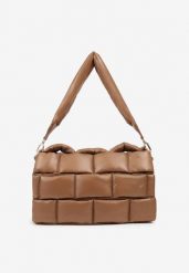 Beżowa Torebka na Ramię Typu Puffer Bag Norriva. Brązowe torby na ramię damskie Renee, bez wzorów, z jeansu, eleganckie, pikowane, bez dodatków. Za 149.99 zł.