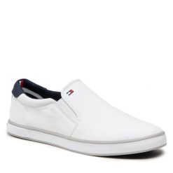 Tenisówki Tommy Hilfiger. Białe półbuty na co dzień męskie Tommy Hilfiger, bez wzorów, bez zapięcia. Za 169.99 zł.