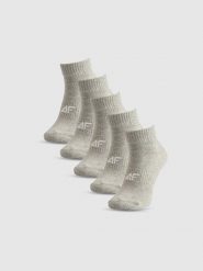 4F Skarpetki krótkie (5-pack) damskie - szare 39-42. Szare skarpety damskie 4f, bez wzorów, z bawełny. Za 59.99 zł.