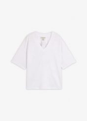 T-shirt oversize z czystej bawełny organicznej. Białe t-shirty damskie bonprix, bez wzorów, z bawełny, bez kołnierzyka. Za 27.99 zł.