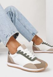 Brązowe Sneakersy przed Kostkę Siria. Brązowe obuwie sportowe damskie Born2be, bez wzorów. Za 79.99 zł.