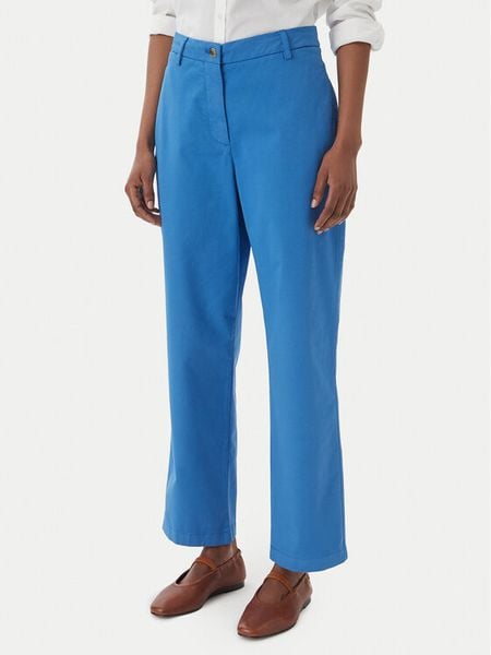 Tommy Hilfiger Chinosy WW0WW49647 Niebieski Slim Fit. Niebieskie spodnie materiałowe damskie Tommy Hilfiger, bez wzorów, z bawełny. Za 334.99 zł.