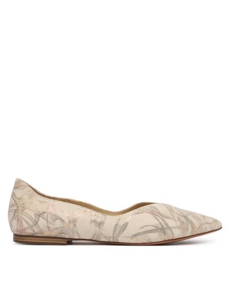 Caprice Baleriny 9-22110-42 Beżowy. Brązowe baleriny damskie Caprice, bez wzorów, ze skóry, bez obcasa. Za 217.99 zł.