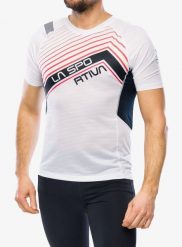 Koszulka do biegania męska La Sportiva Wave T-Shirt. Białe koszulki sportowe męskie La Sportiva, l, bez wzorów, z materiału, bez kołnierzyka, bez ramiączek, do biegania. Za 301.39 zł.
