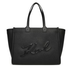 Torebka KARL LAGERFELD. Czarne torebki do ręki damskie KARL LAGERFELD, bez wzorów, bez dodatków. Za 879.99 zł.